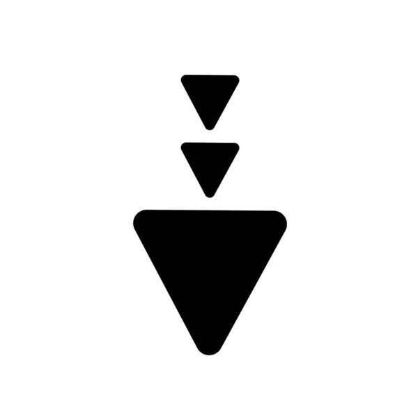 Ikona Podziału Płaska Ilustracja Symbolu Dolnego Znaku — Wektor stockowy