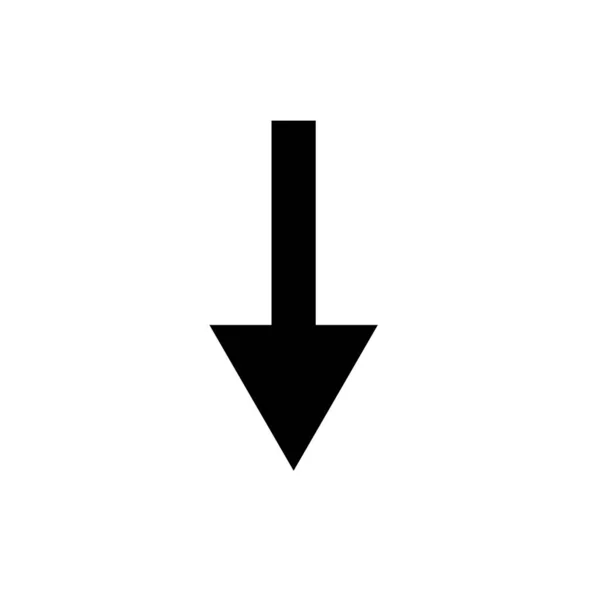 Návrh Vektoru Dolů Symbol Znaménka Dolů — Stockový vektor