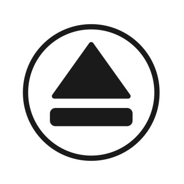 Simgeyi Fırlat. Siyah Renk Düz Fırlatma Simgesi - Vektör