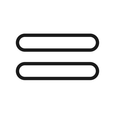 Eşit Simge, Eşit Simge Vektör İllüstrasyonu Beyaz Arkaplanda - Vektör