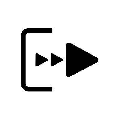 Çıkış Simgesi Vektör İllüstrasyonu. Düz Çıkış Simgesi Vektörü