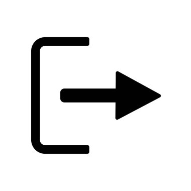 Çıkış Simgesi Vektör İllüstrasyonu. Düz Çıkış Simgesi Vektörü