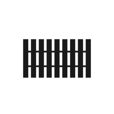 Simge Vektör İllüstrasyonu. Düz Çit Simgesi İşareti