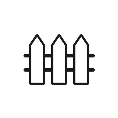 Simge Vektör İllüstrasyonu. Düz Çit Simgesi İşareti