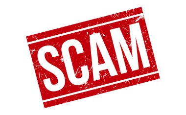 Dolandırıcı Lastik Damgası. Kırmızı Dolandırıcı Rubber Grunge Mühür Vektör İllüstrasyonu - Vektör