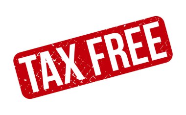 Vergisiz Lastik Damga. Kırmızı Vergisiz Kauçuk Grunge Mühür Vektör İllüstrasyonu - Vektör