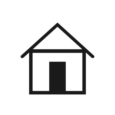 Düz Ev Simgesi İşaret Vektörü Çizim Vektörü