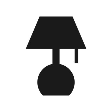 Düz Lamba Simgesi İşaret Vektörü Çizim Vektörü