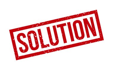 Lastik Çözüm Damgası. Kırmızı Çözüm Kauçuk Grunge Mühür Vektör İllüstrasyonu - Vektör