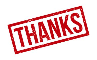 Teşekkürler Rubber Stamp. Kırmızı Teşekkürler Kauçuk Grunge Mühür Vektör İllüstrasyonu - Vektör