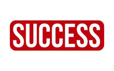 Başarı Kauçuk Damgası. Kırmızı Başarı Kauçuk Grunge Mühür Vektör İllüstrasyonu - Vektör