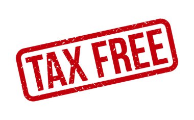 Vergisiz Lastik Damga. Kırmızı Vergisiz Kauçuk Grunge Mühür Vektör İllüstrasyonu - Vektör