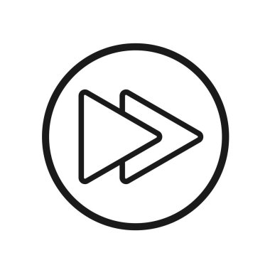 Hızlı Forward Simge Vektörü Resimleri. Düz Hızlı Forward Simgesi