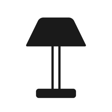 Düz Lamba Simgesi İllüstrasyon Tasarım Vektörü