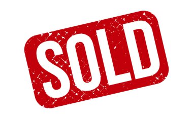 Lastik damga satıldı. Kırmızı Satılık Kauçuk Grunge Mühür Vektör İllüstrasyonu - Vektör