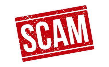 Dolandırıcı Lastik Damgası. Kırmızı Dolandırıcı Rubber Grunge Mühür Vektör İllüstrasyonu - Vektör