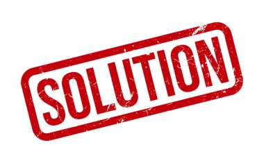 Lastik Çözüm Damgası. Kırmızı Çözüm Kauçuk Grunge Mühür Vektör İllüstrasyonu - Vektör