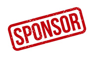 Sponsor Rubber Stamp. Kırmızı Sponsor Kauçuk Grunge Mühür Vektör İllüstrasyonu - Vektör
