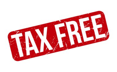 Vergisiz Lastik Damga. Kırmızı Vergisiz Kauçuk Grunge Mühür Vektör İllüstrasyonu - Vektör