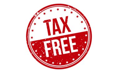 Vergisiz Lastik Damga. Kırmızı Vergisiz Kauçuk Grunge Mühür Vektör İllüstrasyonu - Vektör