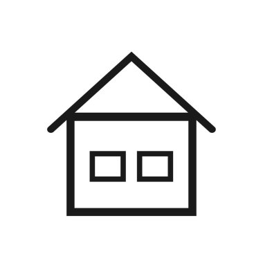 Ev Simgesi. Ev İşareti Sembol Vektörü İllüstrasyonu