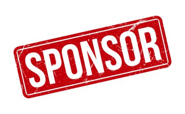 Sponsor Rubber Stamp. Kırmızı Sponsor Kauçuk Grunge Mühür Vektör İllüstrasyonu - Vektör