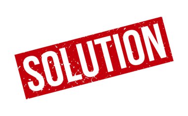 Lastik Çözüm Damgası. Kırmızı Çözüm Kauçuk Grunge Mühür Vektör İllüstrasyonu - Vektör