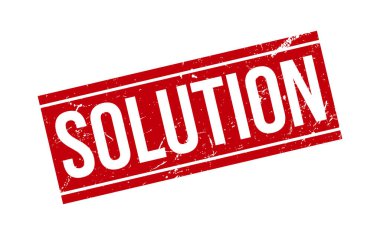 Lastik Çözüm Damgası. Kırmızı Çözüm Kauçuk Grunge Mühür Vektör İllüstrasyonu - Vektör