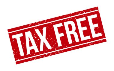 Vergisiz Lastik Damga. Kırmızı Vergisiz Kauçuk Grunge Mühür Vektör İllüstrasyonu - Vektör