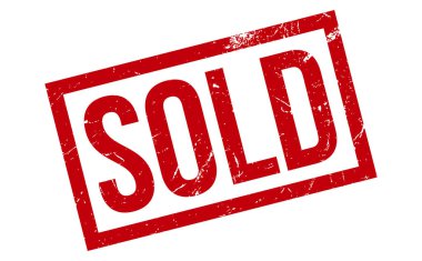 Lastik damga satıldı. Kırmızı Satılık Kauçuk Grunge Mühür Vektör İllüstrasyonu - Vektör