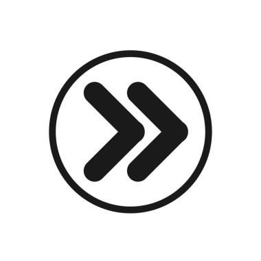 Hızlı Forward Simge Vektörü Resimleri. Düz Forvet Simgesi