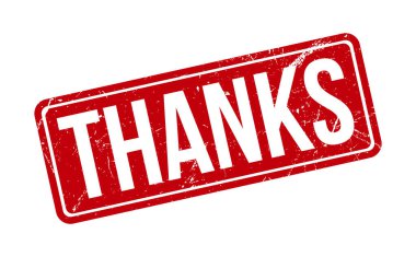 Teşekkürler Rubber Stamp. Kırmızı Teşekkürler Kauçuk Grunge Mühür Vektör İllüstrasyonu - Vektör