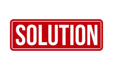 Lastik Çözüm Damgası. Kırmızı Çözüm Kauçuk Grunge Mühür Vektör İllüstrasyonu - Vektör