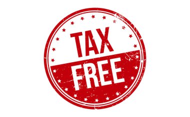 Vergisiz Lastik Damga. Kırmızı Vergisiz Kauçuk Grunge Mühür Vektör İllüstrasyonu - Vektör