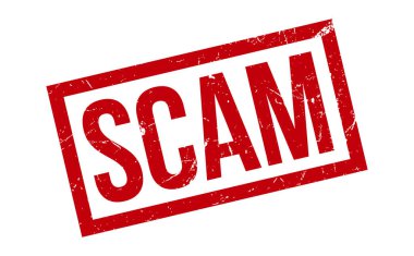 Dolandırıcı Lastik Damgası. Kırmızı Dolandırıcı Rubber Grunge Mühür Vektör İllüstrasyonu - Vektör