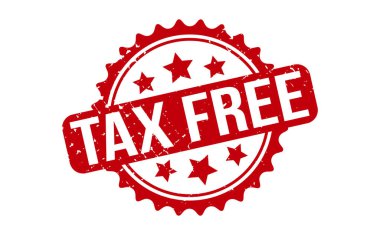 Vergisiz Lastik Damga. Kırmızı Vergisiz Kauçuk Grunge Mühür Vektör İllüstrasyonu - Vektör