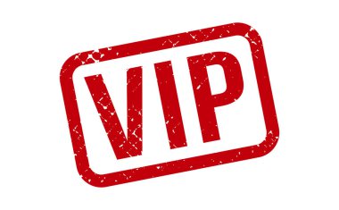 VIP Rubber Stamp. Kırmızı VIP Rubber Grunge Mühür Vektör İllüstrasyonu - Vektör