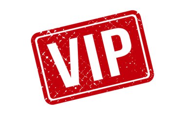 VIP Rubber Stamp. Kırmızı VIP Rubber Grunge Mühür Vektör İllüstrasyonu - Vektör
