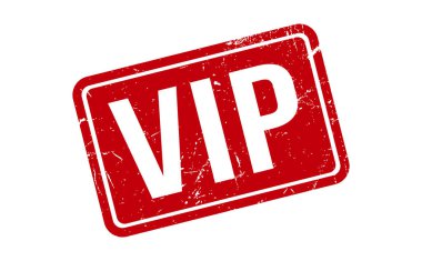 VIP Rubber Stamp. Kırmızı VIP Rubber Grunge Mühür Vektör İllüstrasyonu - Vektör