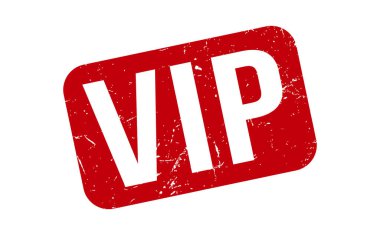 VIP Rubber Stamp. Kırmızı VIP Rubber Grunge Mühür Vektör İllüstrasyonu - Vektör