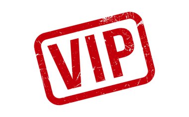 VIP Rubber Stamp. Kırmızı VIP Rubber Grunge Mühür Vektör İllüstrasyonu - Vektör