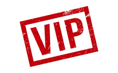 VIP Rubber Stamp. Kırmızı VIP Rubber Grunge Mühür Vektör İllüstrasyonu - Vektör