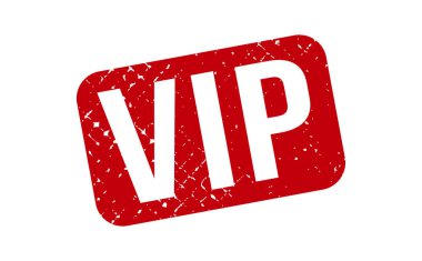 VIP Rubber Stamp. Kırmızı VIP Rubber Grunge Mühür Vektör İllüstrasyonu - Vektör