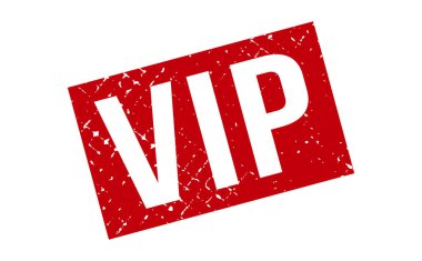VIP Rubber Stamp. Kırmızı VIP Rubber Grunge Mühür Vektör İllüstrasyonu - Vektör