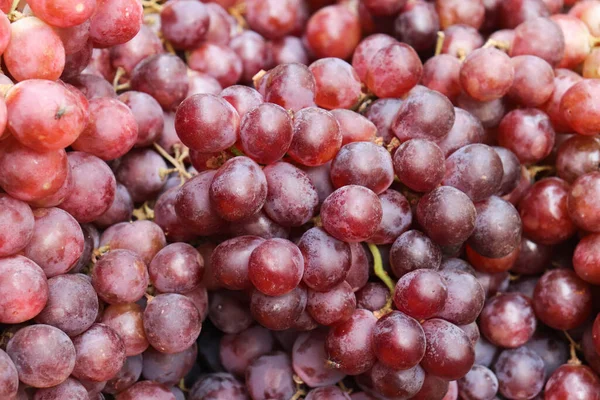 Uva Roja Fresca Fondo Uvas Rojas Maduras — Foto de Stock