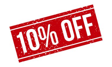Lastik Damga 'da% 10 indirim var. Kırmızı% 10 Kapalı Kauçuk Grunge Mühür Vektör Çizimi - Vektör