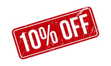 Lastik Damga 'da% 10 indirim var. Kırmızı% 10 Kapalı Kauçuk Grunge Mühür Vektör Çizimi - Vektör