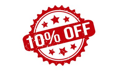 Lastik Damga 'da% 10 indirim var. Kırmızı% 10 Kapalı Kauçuk Grunge Mühür Vektör Çizimi - Vektör