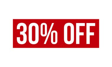 Lastik Damga 'da% 30 indirim var. Kırmızı% 30 Kapalı Kauçuk Grunge Mühür Vektör Çizimi - Vektör