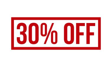 Lastik Damga 'da% 30 indirim var. Kırmızı% 30 Kapalı Kauçuk Grunge Mühür Vektör Çizimi - Vektör